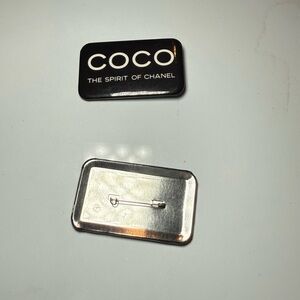 CHANEL COCO Black and Silver Brooch